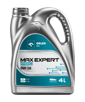 packshot ORLEN OIL MAX EXPERT HYBRID 0W-16 